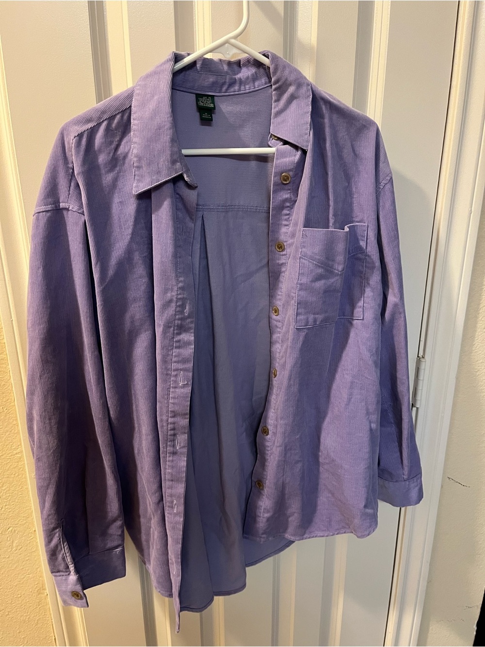 wild fable Lavender Corduroy Button-Up Shirt Jacket